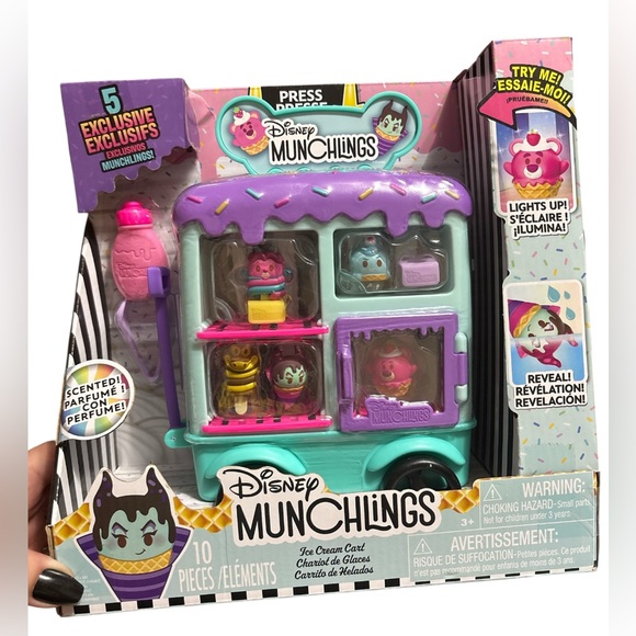 Disney Other - Disney Munchlings Ice Cream Cart Playset - Purple and Teal